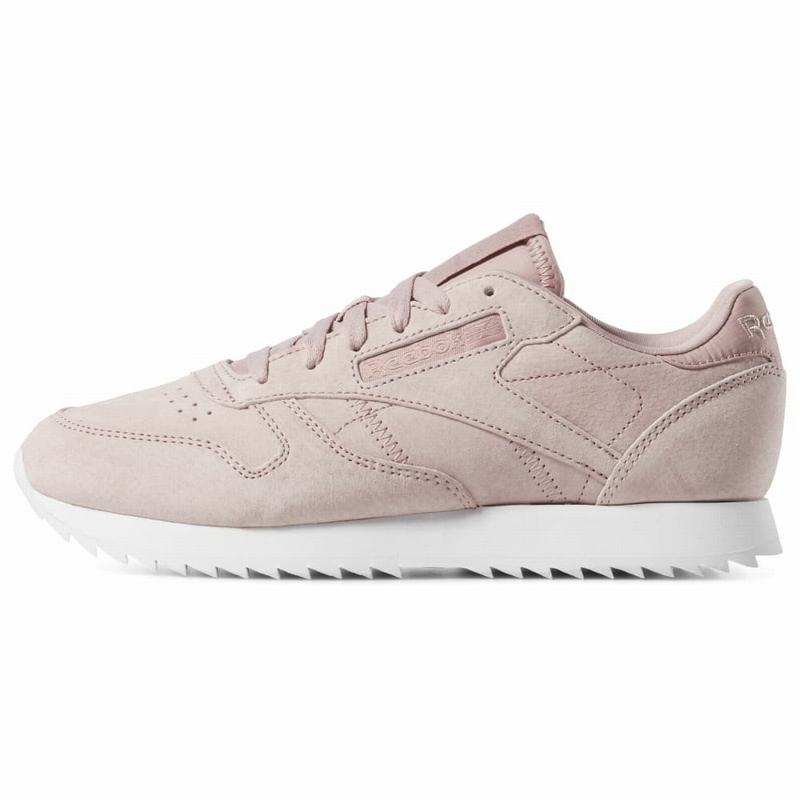 Tenisi Reebok Classic Leather Ripple Dama Roz/Albi Romania MP1391PJ